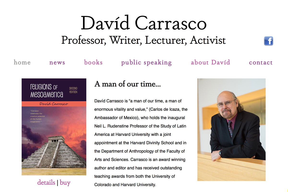 David Carrasco's website