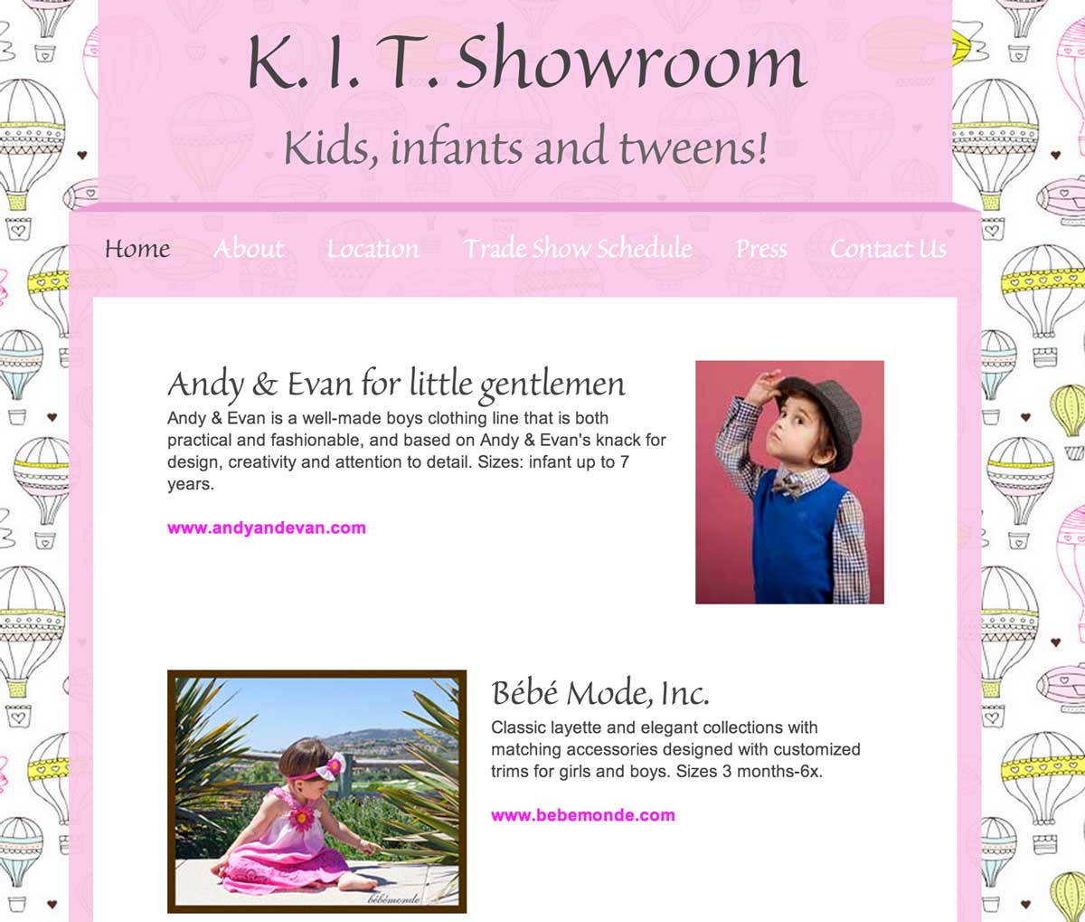 KIT Showroom website